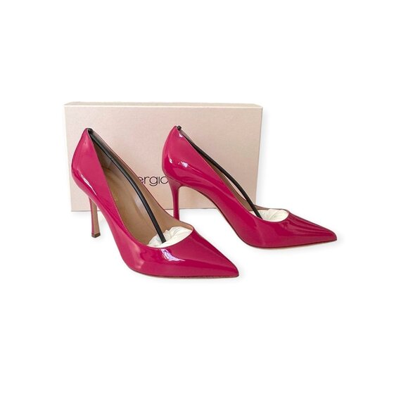 Sergio Rossi New Secret 090 Magenta Patent Pumps EU 37 / US 6.5-7 NIB - Picture 15 of 15